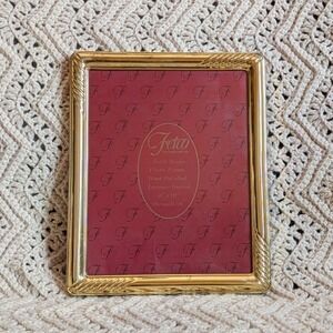Fetco International Solid Brass 8x10 Photo Frame Gold Hand Polished Vintage